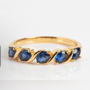 Local Eclectic Blue Twist Vintage Inspired Ring